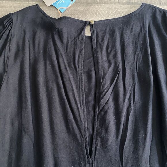 NWT Anthropologie Meadow Rue Dress Womens Sz‎ 10 Drop Waist Minutiae Black - Picture 4 of 13